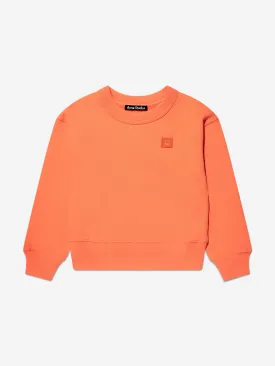 Acne Studios Kids Logo Sweatshirt in Orange