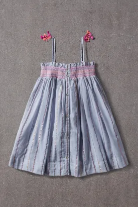 Baby Girls Dress Nellystella Camila - Blue Lurex Stripe