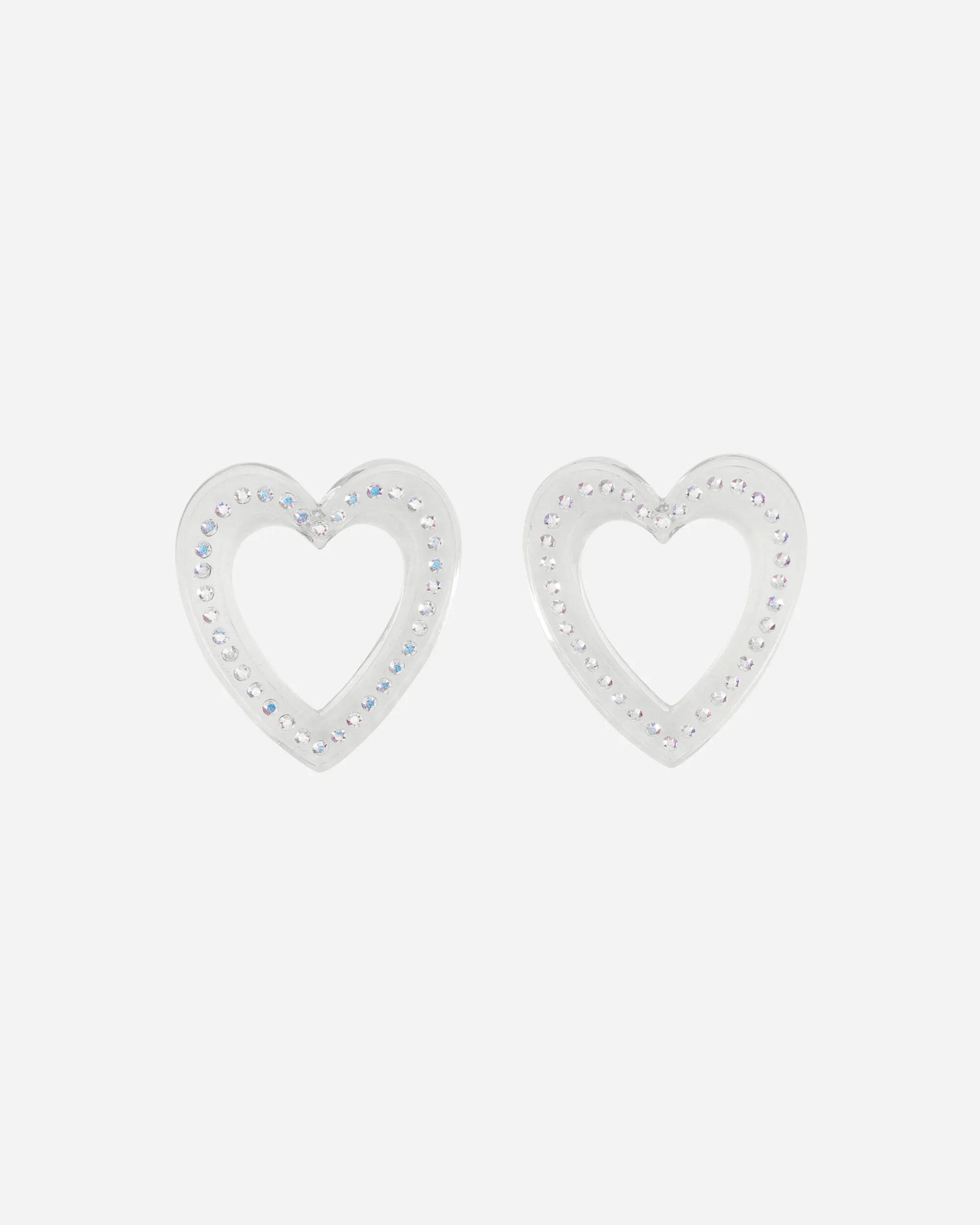 Big Heart Earrings Transparent