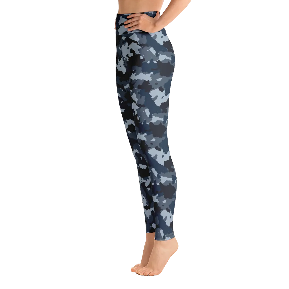 Blue Camo Yoga Pants