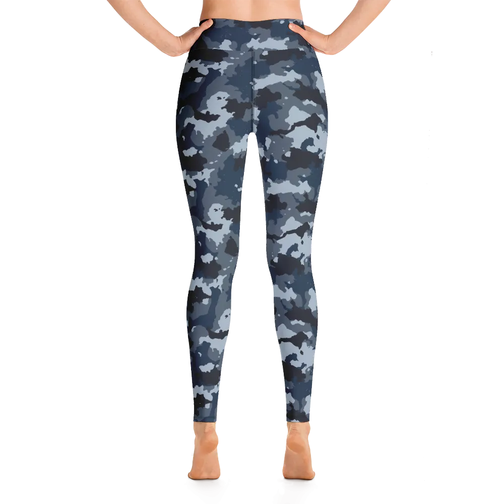 Blue Camo Yoga Pants