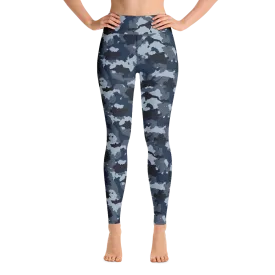 Blue Camo Yoga Pants