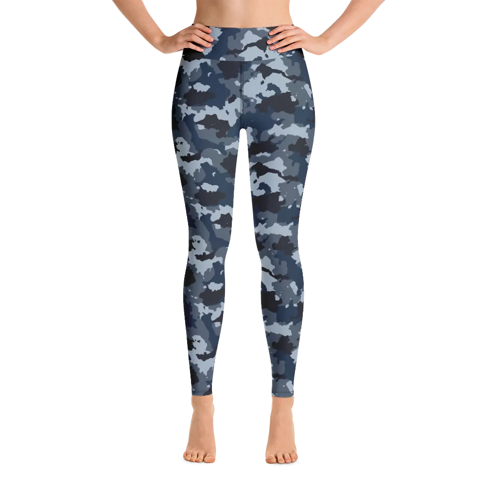 Blue Camo Yoga Pants