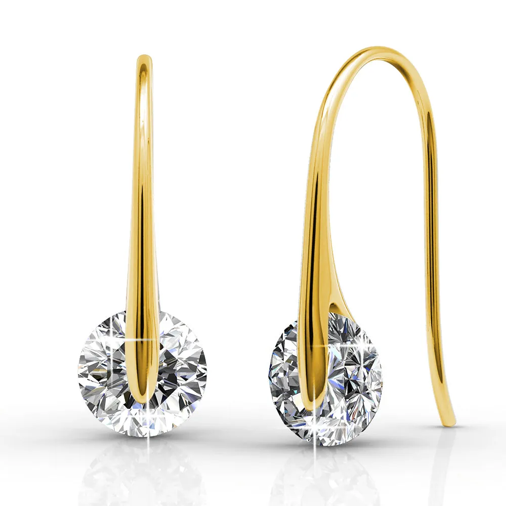 Boxed 3 Pairs Crystal Earrings Set Embellished with SWAROVSKI Crystals
