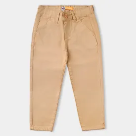 Boys Cotton Pant Solid-Sand