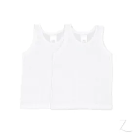 Boys Vests ( 2pk ) - White