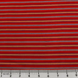 Bright Primary Stripe Cotton Print