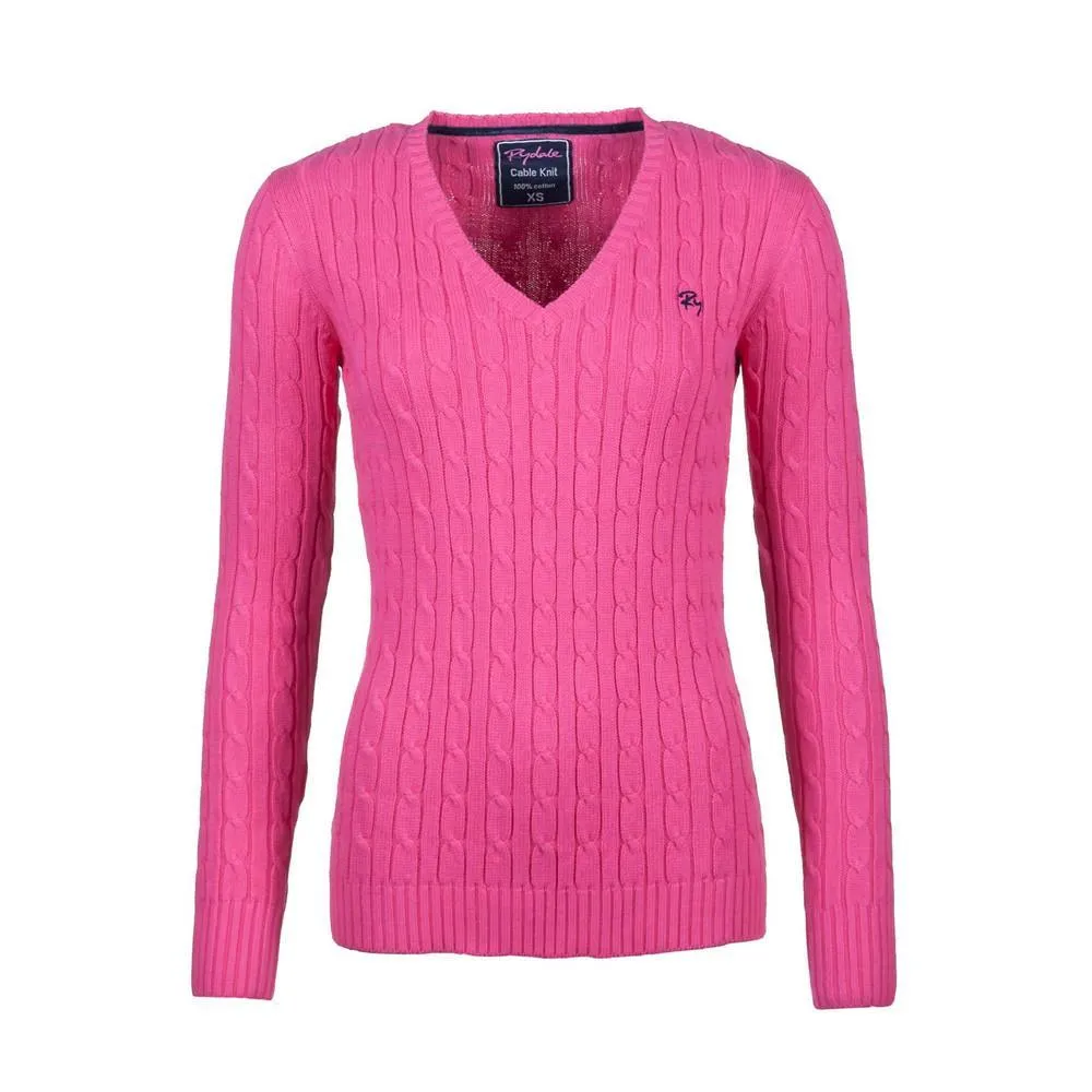 Cable Knit V Neck Sweater