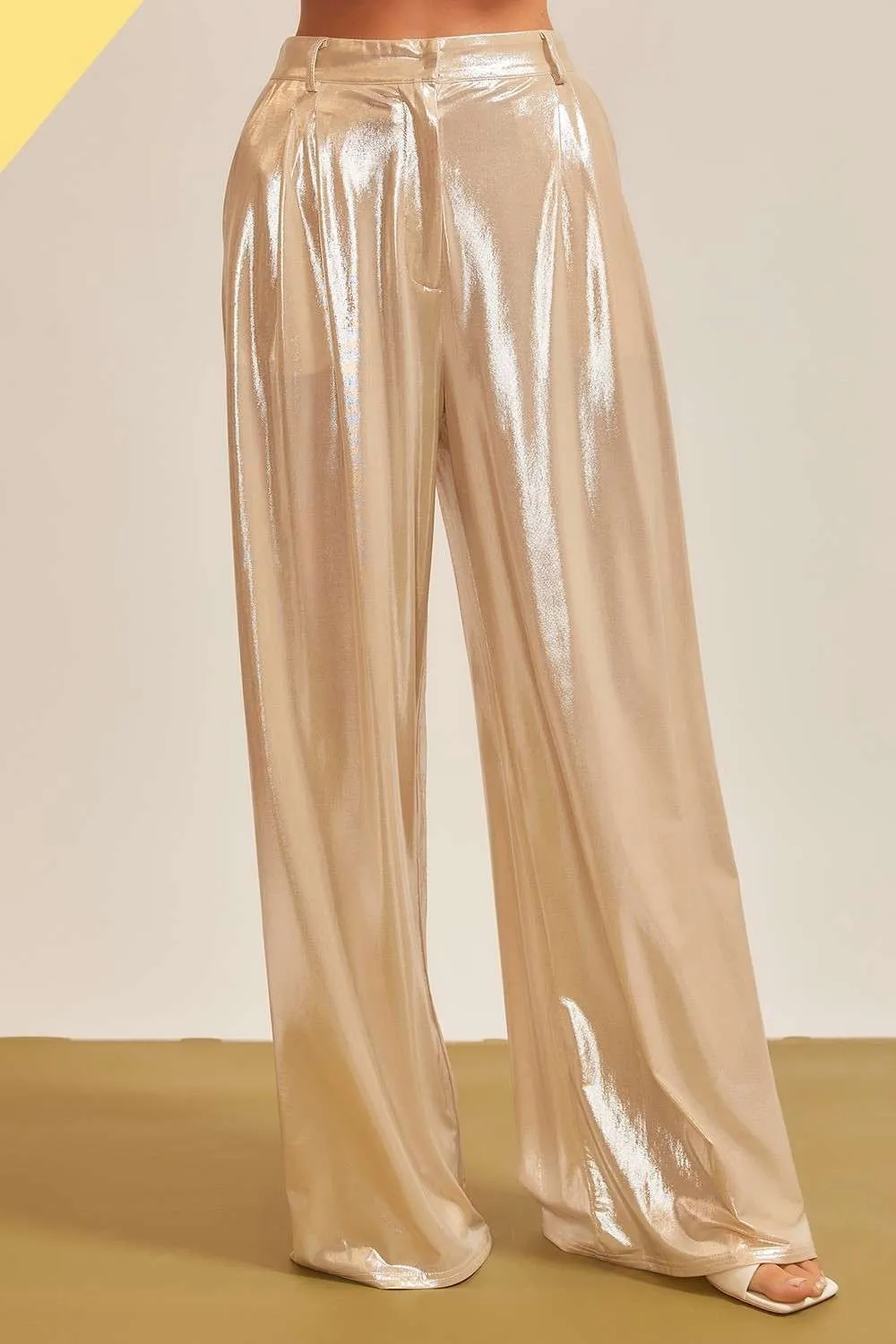 Champagne Shimmer Dress Pants
