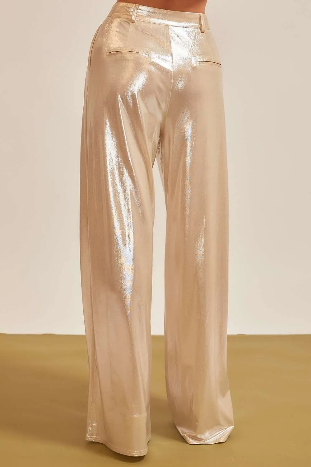 Champagne Shimmer Dress Pants