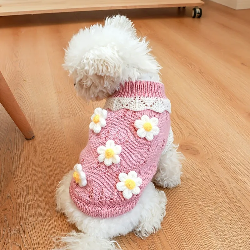 Cherry Knitwear Dog Sweater: Cozy Pullover Hoodies for Small to Medium Dogs | Shop the Latest Trends