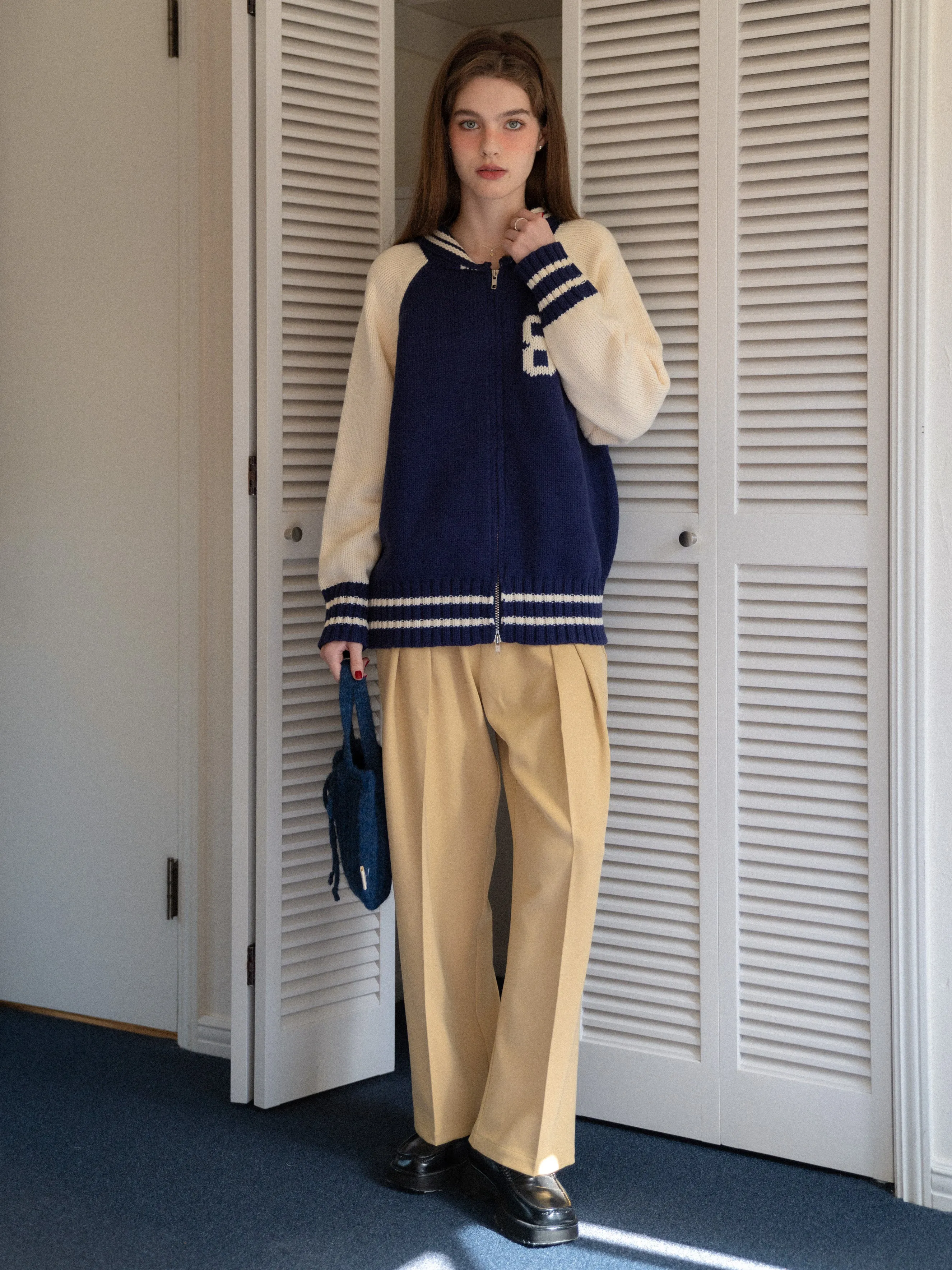Classic High-waisted Tuck Pants