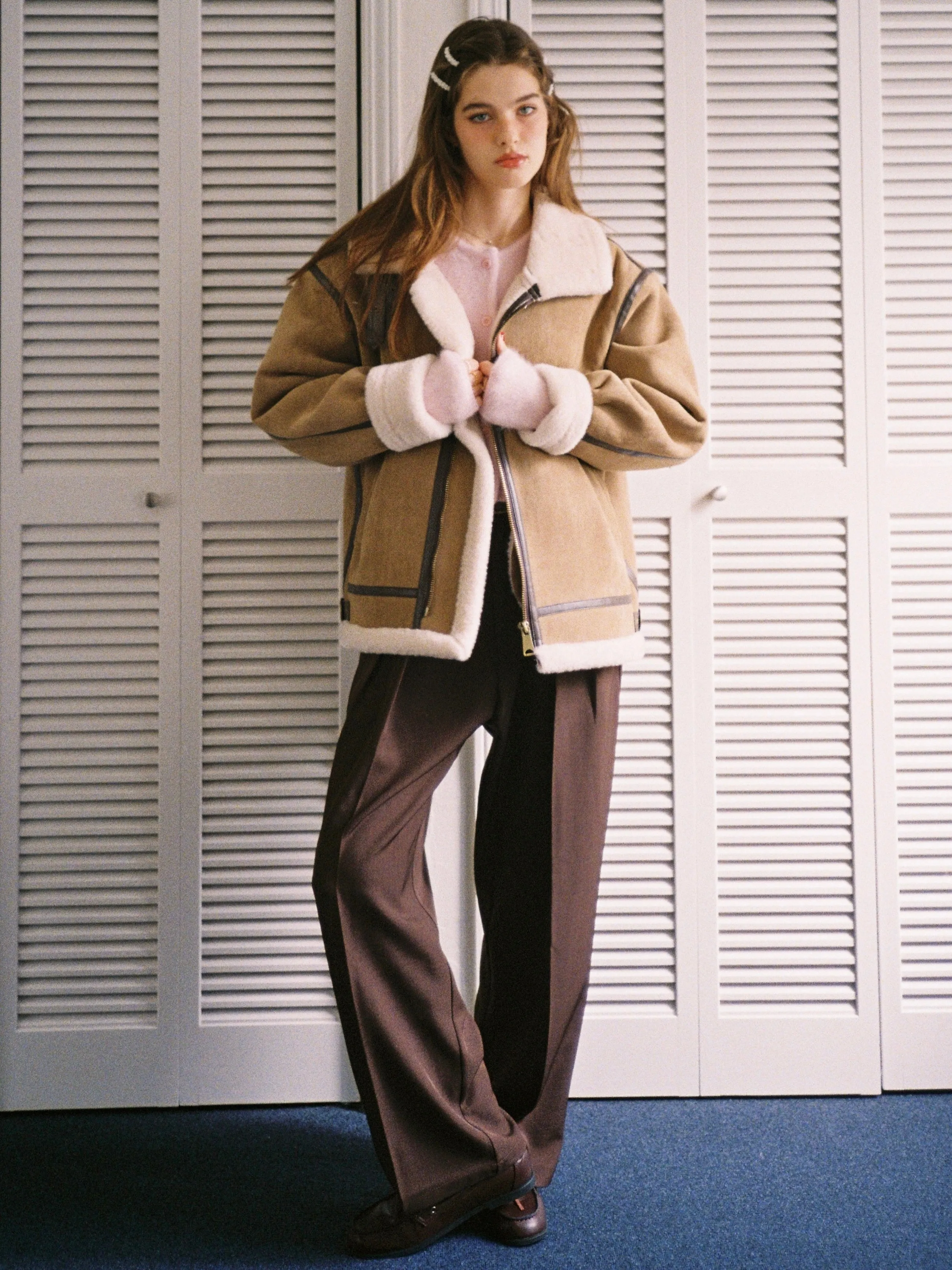 Classic High-waisted Tuck Pants
