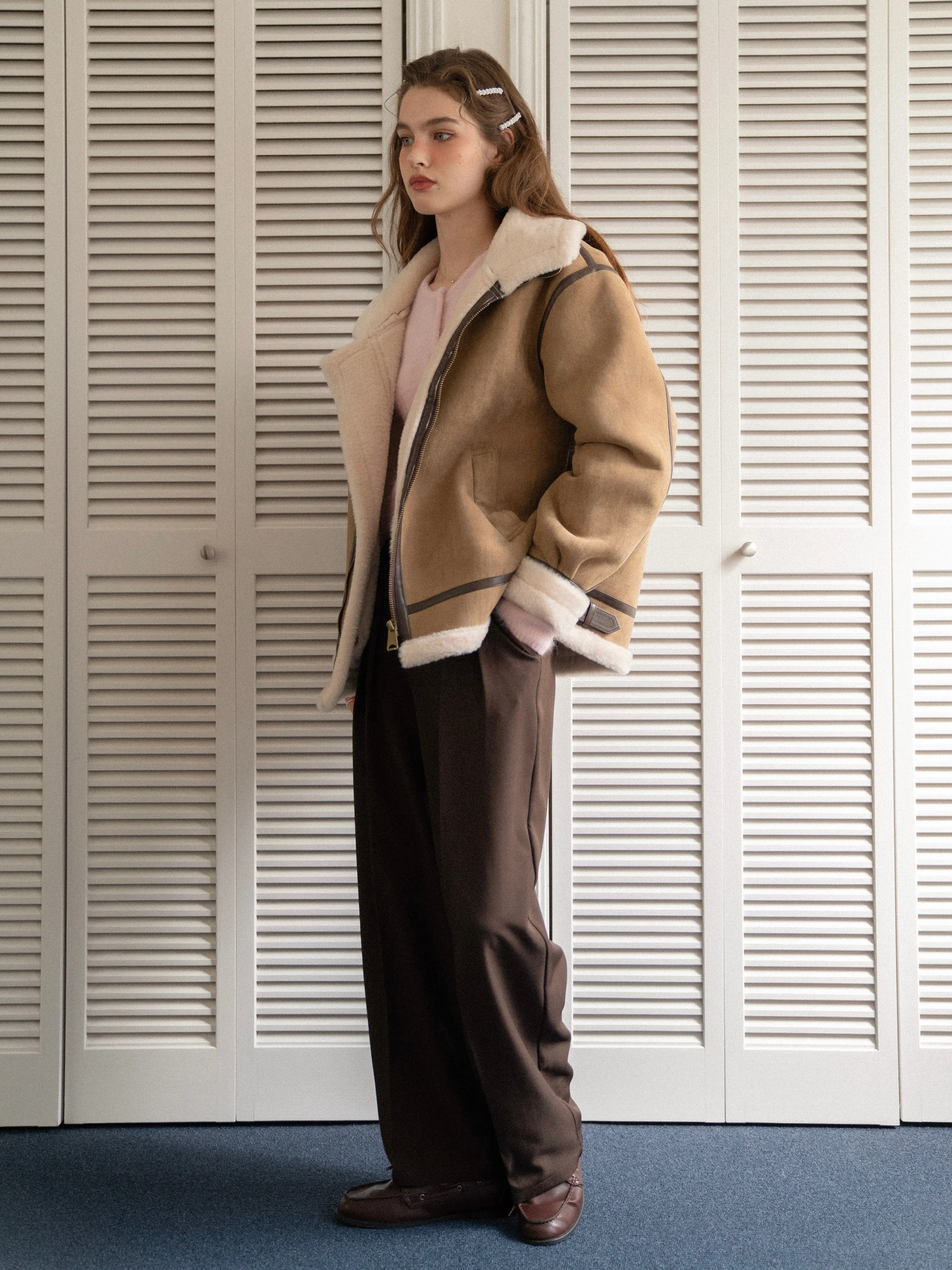 Classic High-waisted Tuck Pants