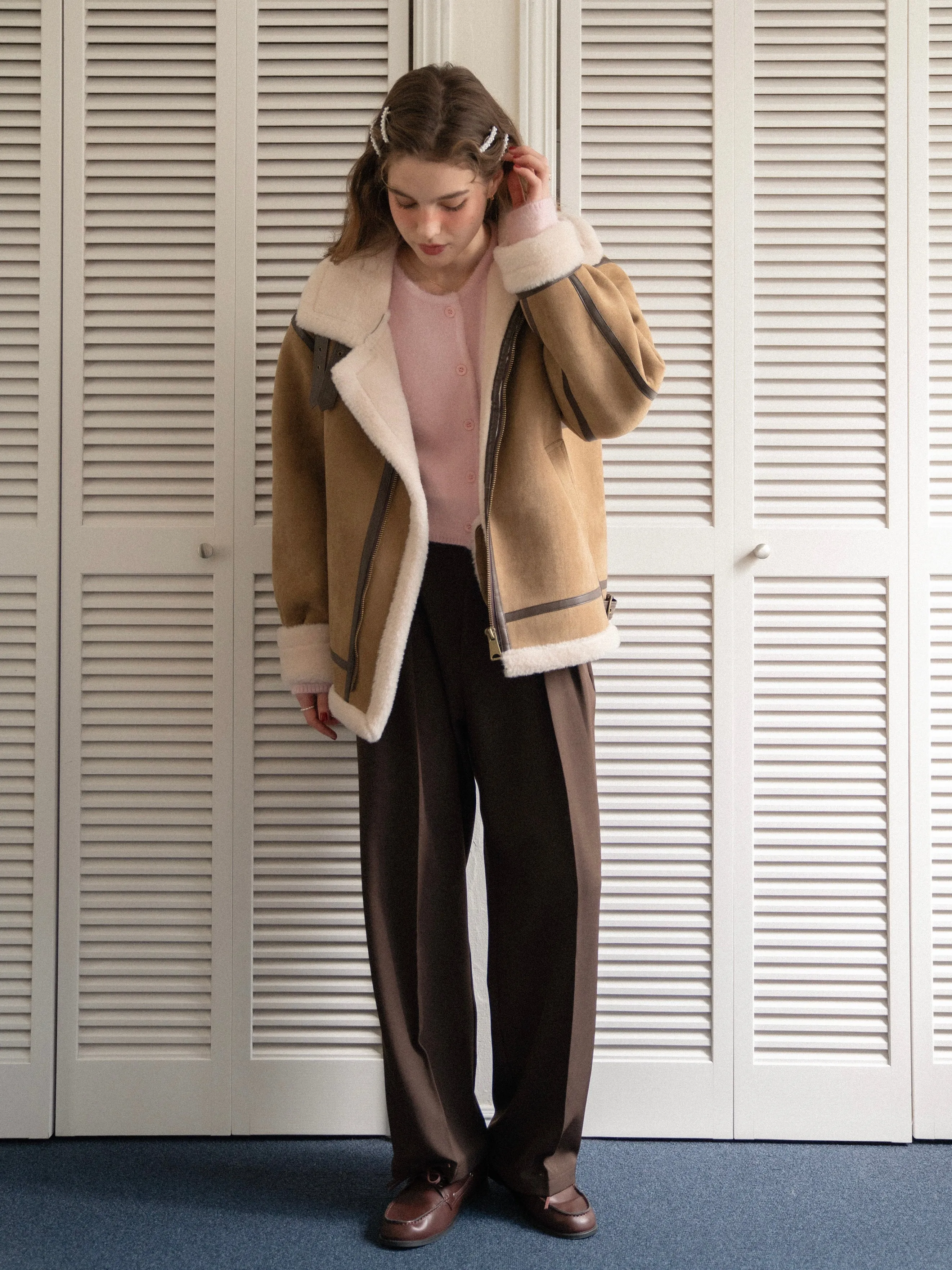 Classic High-waisted Tuck Pants