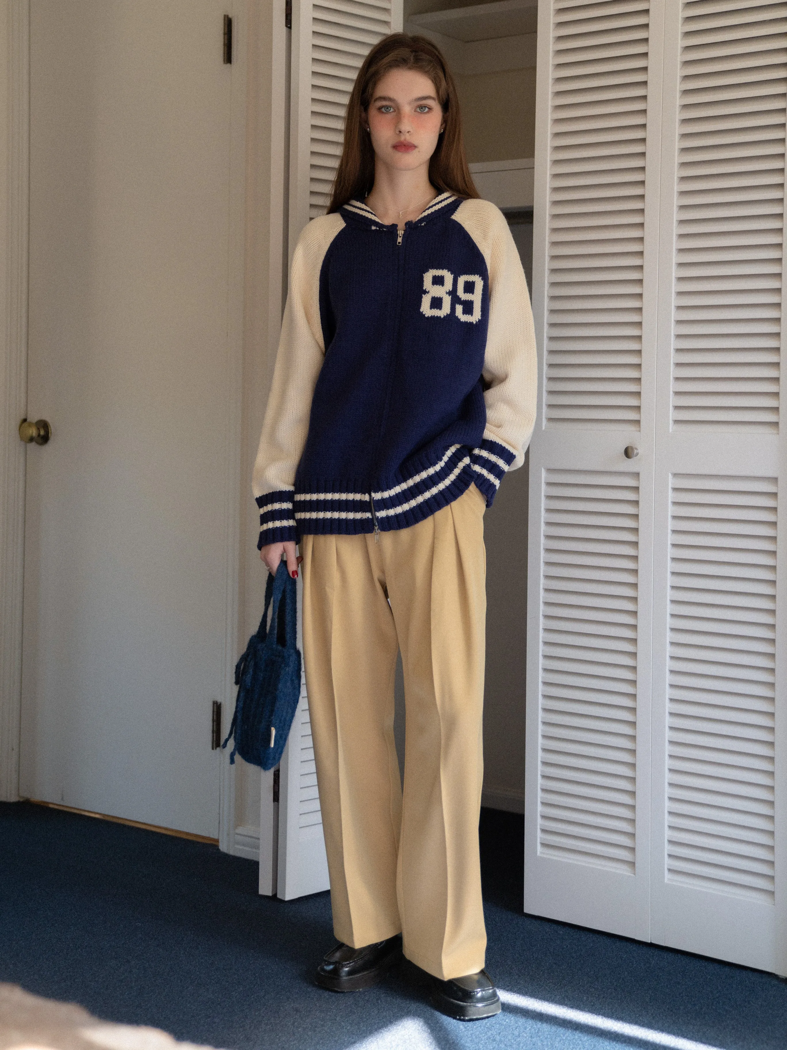 Classic High-waisted Tuck Pants