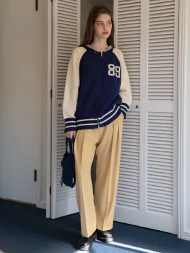 Classic High-waisted Tuck Pants
