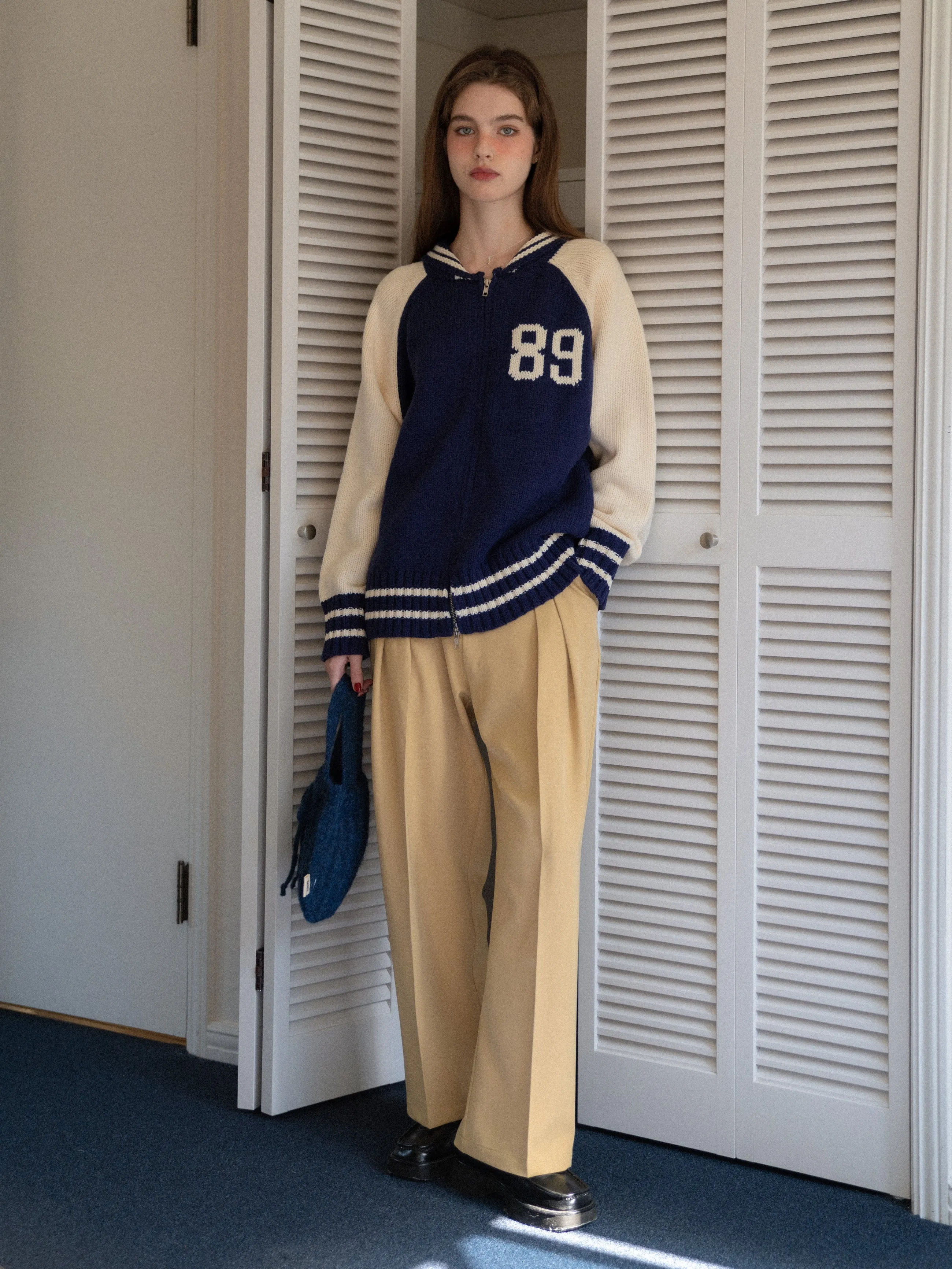 Classic High-waisted Tuck Pants