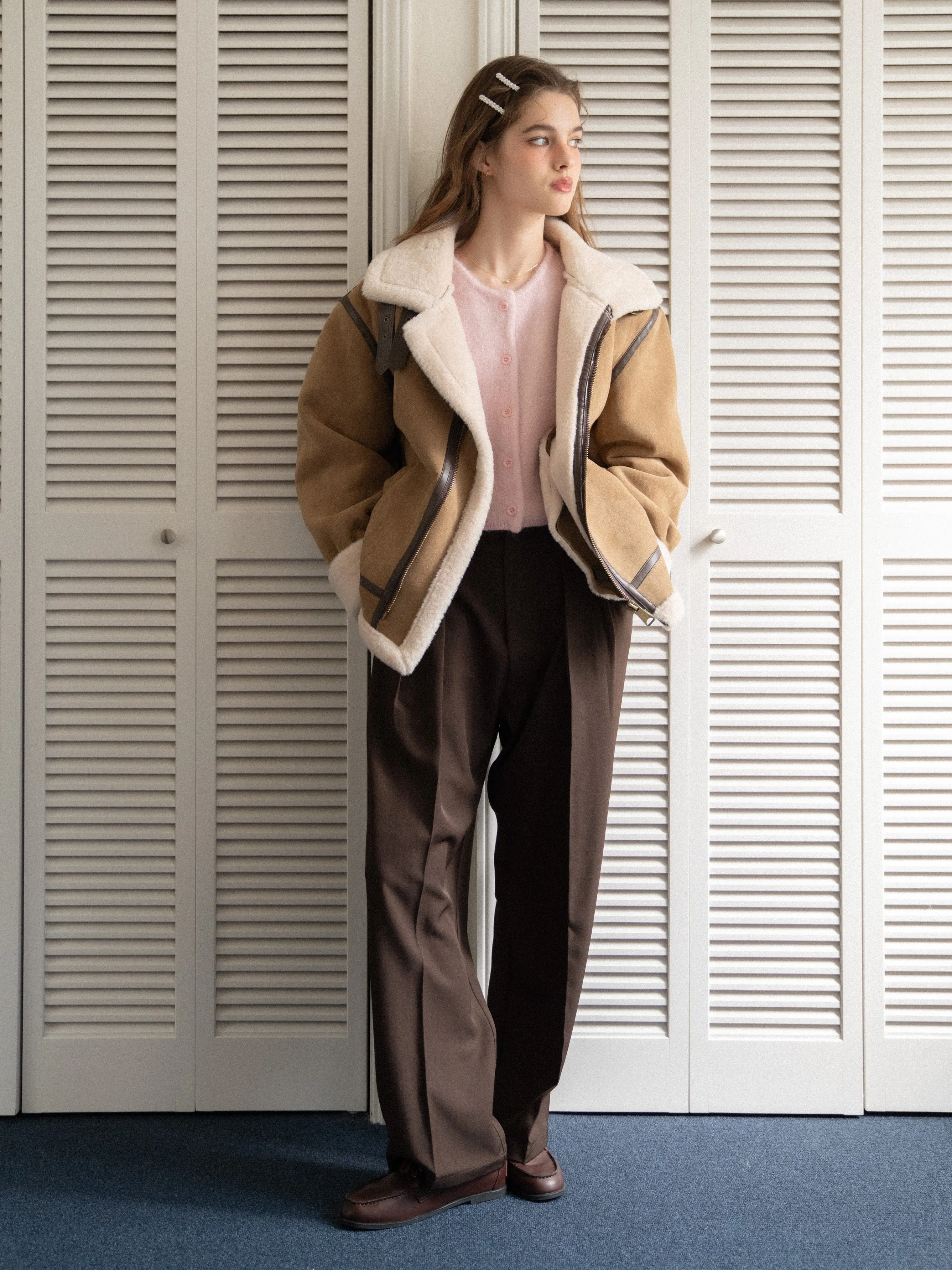 Classic High-waisted Tuck Pants