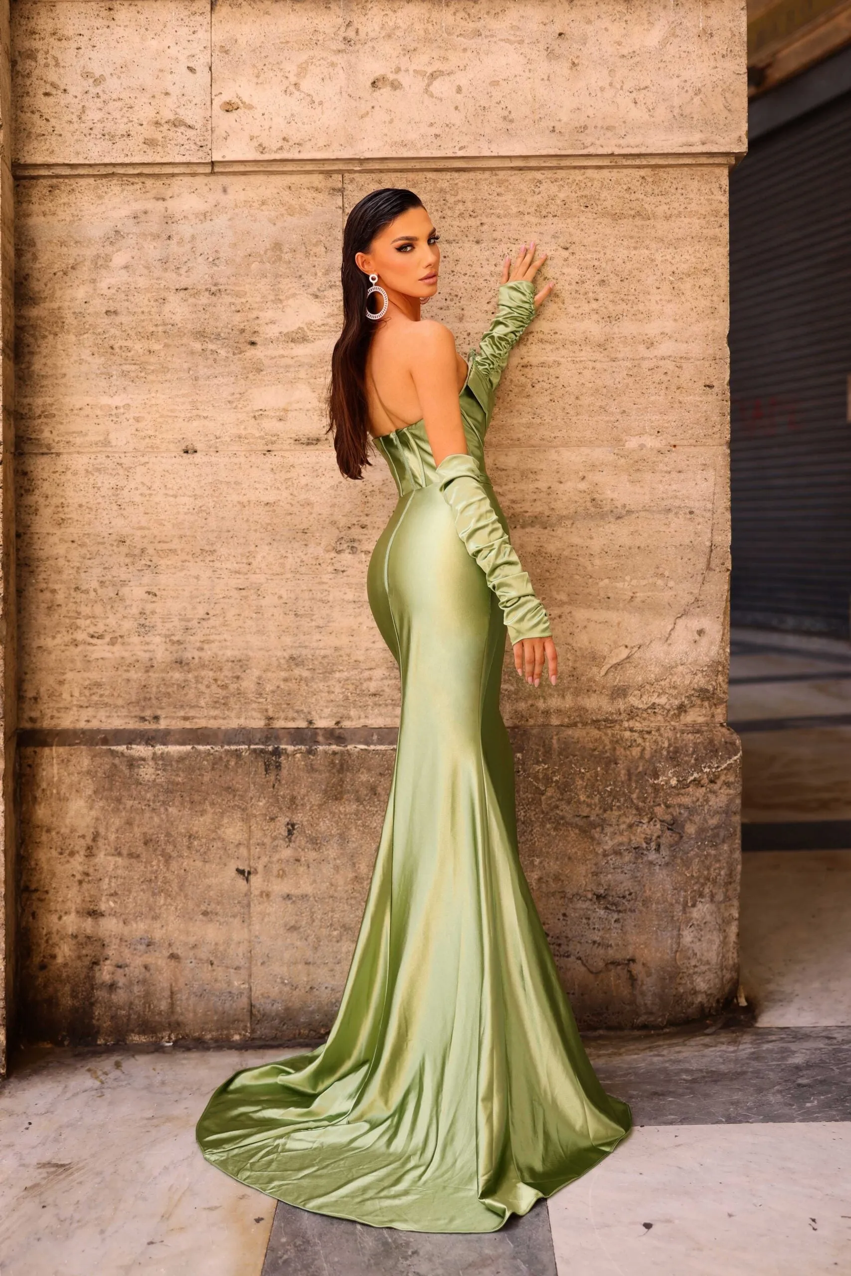 Corseted Bodice Evening Dress | Nicoletta Dress NC1093 (Jadore)