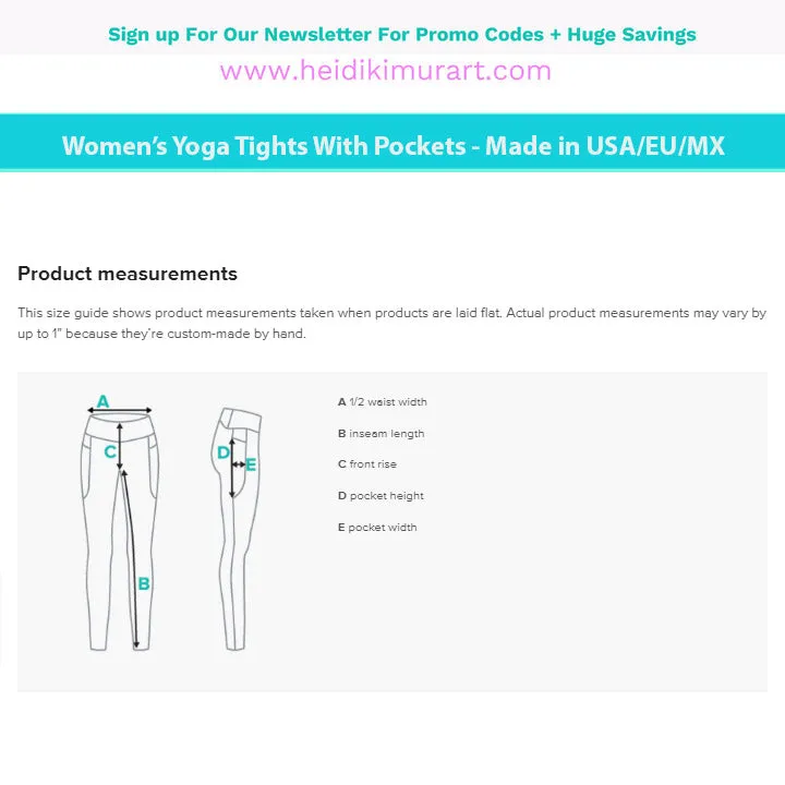 Dark Pink Women's Tights, Solid Color Best Leggings With Pockets For Women - Made in USA/EU/MX