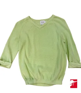 Edinburgh Knitwear shaker knit v-neck sweater size S