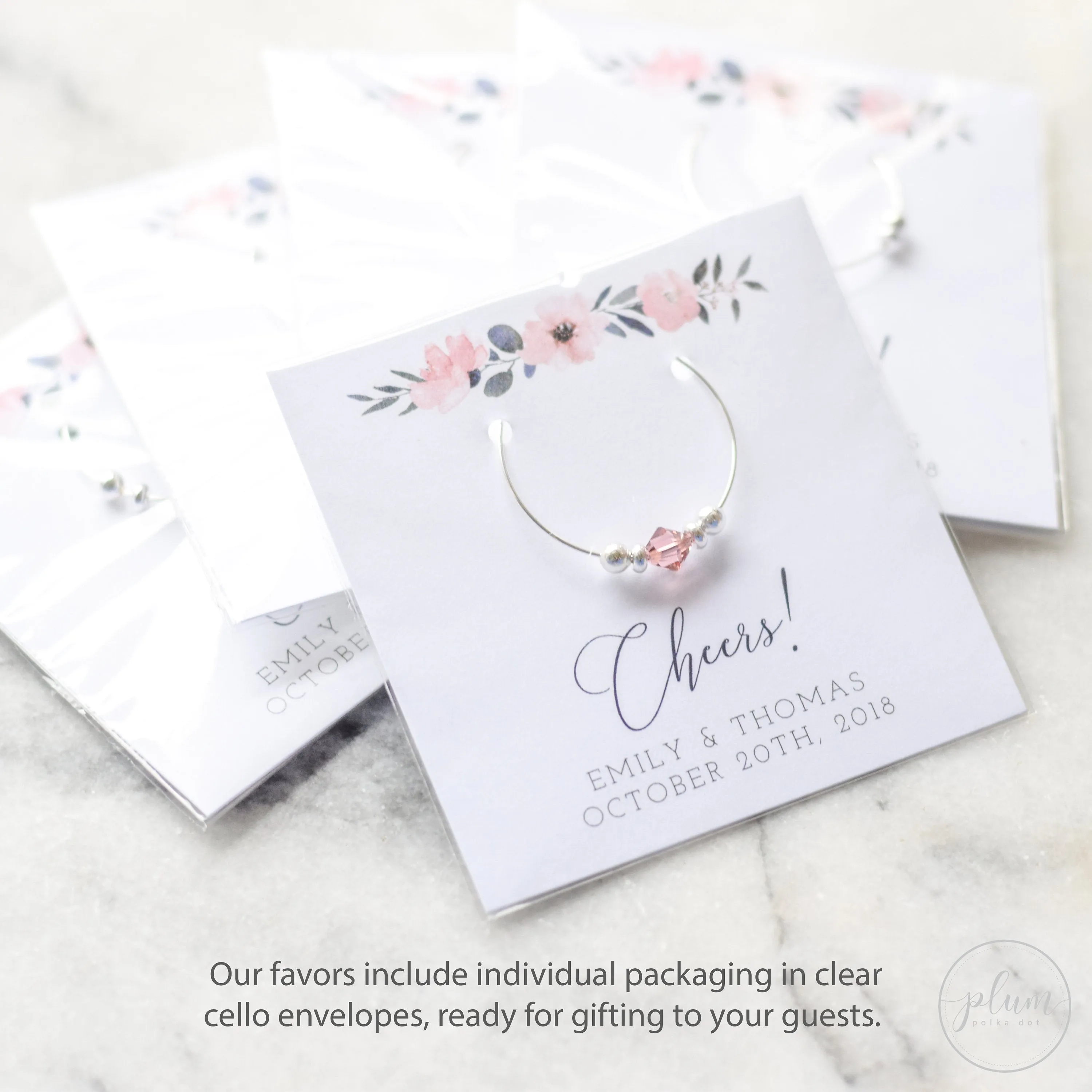Fiesta Party Favors, Taco Bout a Party Cinco De Mayo Party, Swarovski Crystal Wine Charms