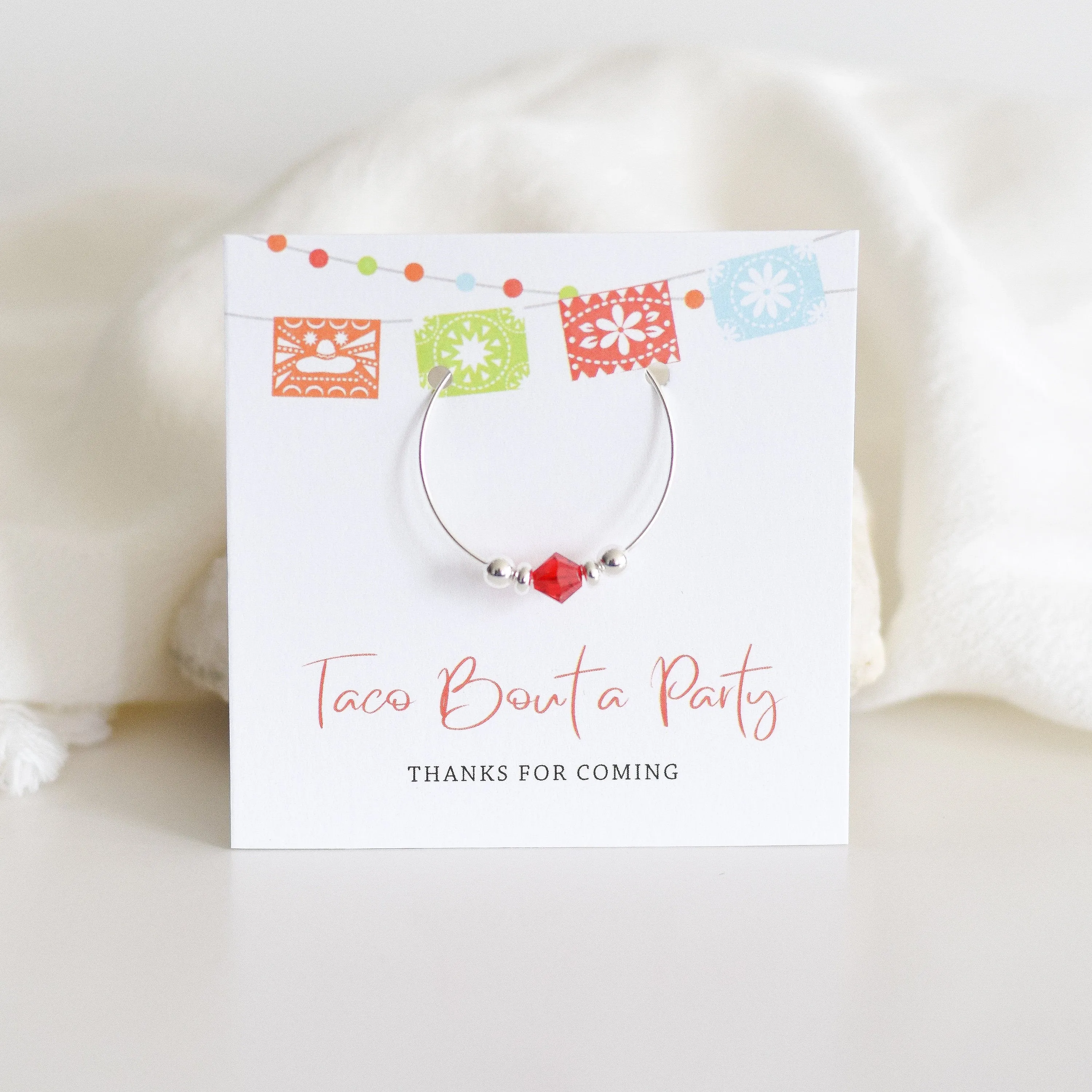 Fiesta Party Favors, Taco Bout a Party Cinco De Mayo Party, Swarovski Crystal Wine Charms