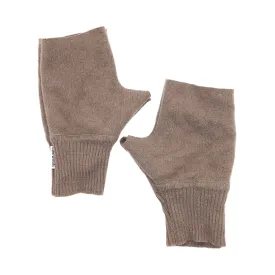 Fingerless Mittens |  Brown