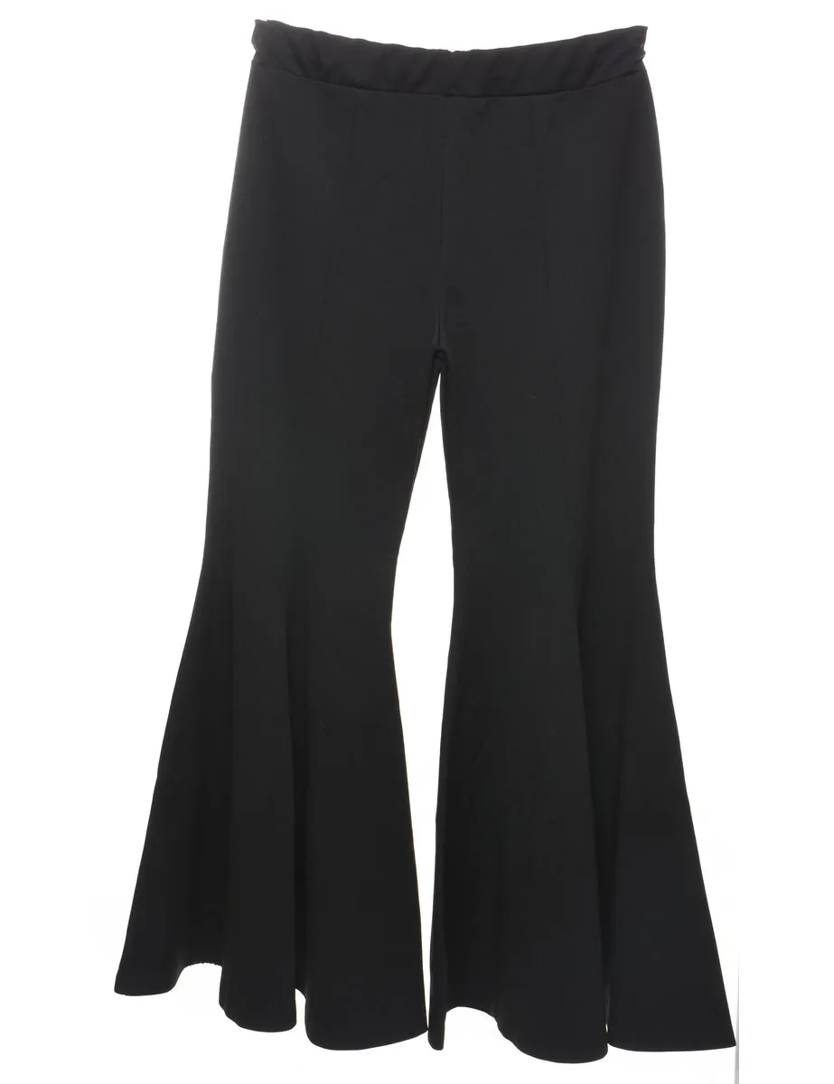Flared Leg Black Trousers - W32 L33