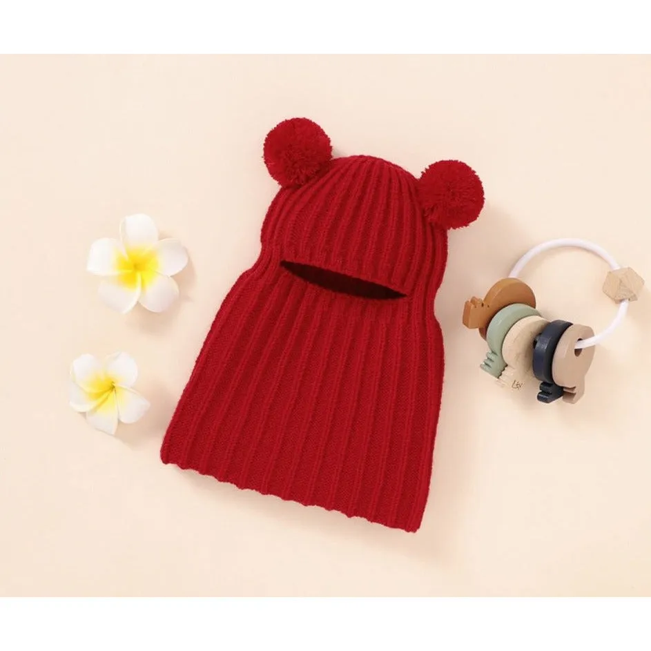 Full Face Pompom Hat
