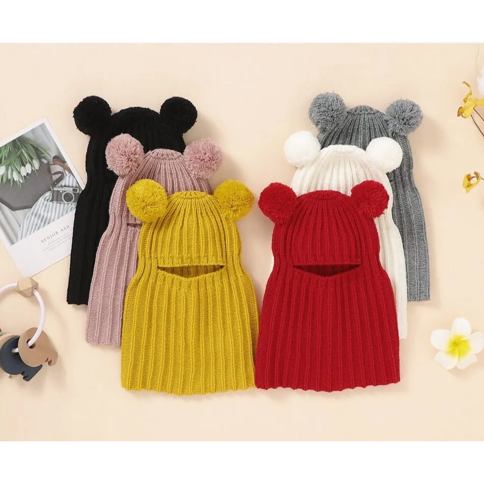 Full Face Pompom Hat