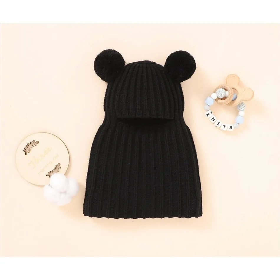 Full Face Pompom Hat
