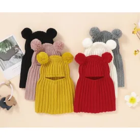 Full Face Pompom Hat