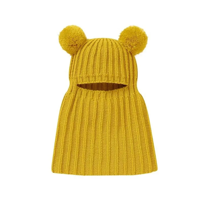 Full Face Pompom Hat
