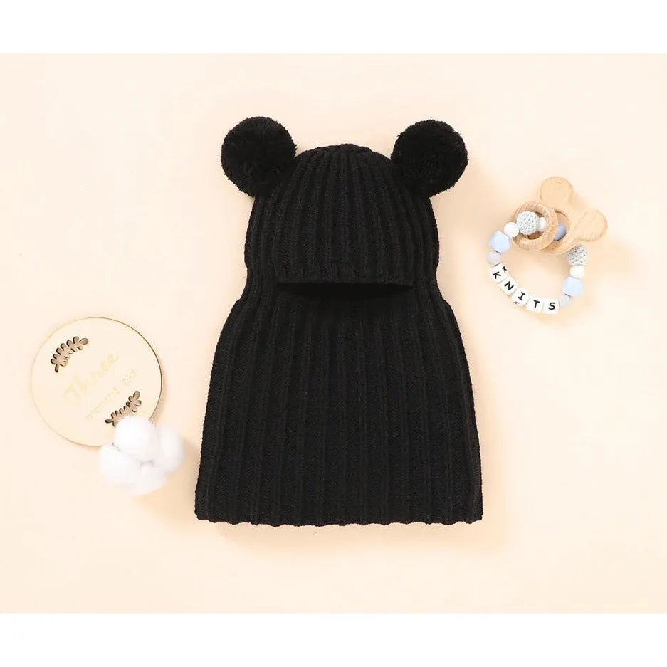 Full Face Pompom Hat