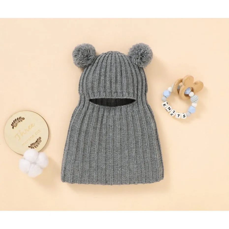 Full Face Pompom Hat