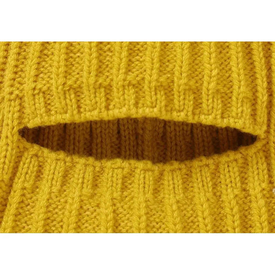 Full Face Pompom Hat