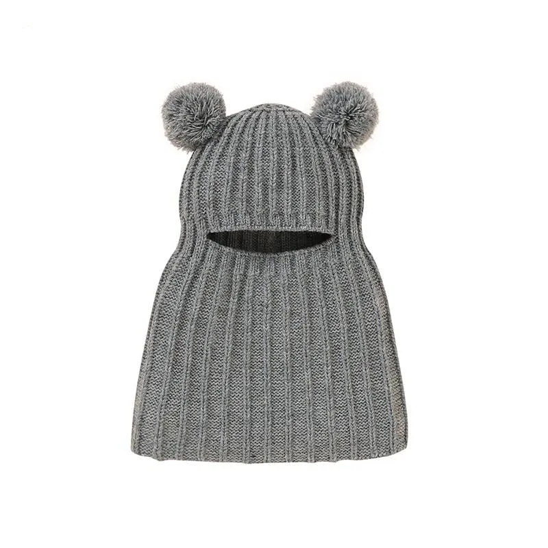 Full Face Pompom Hat