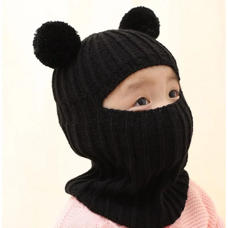 Full Face Pompom Hat