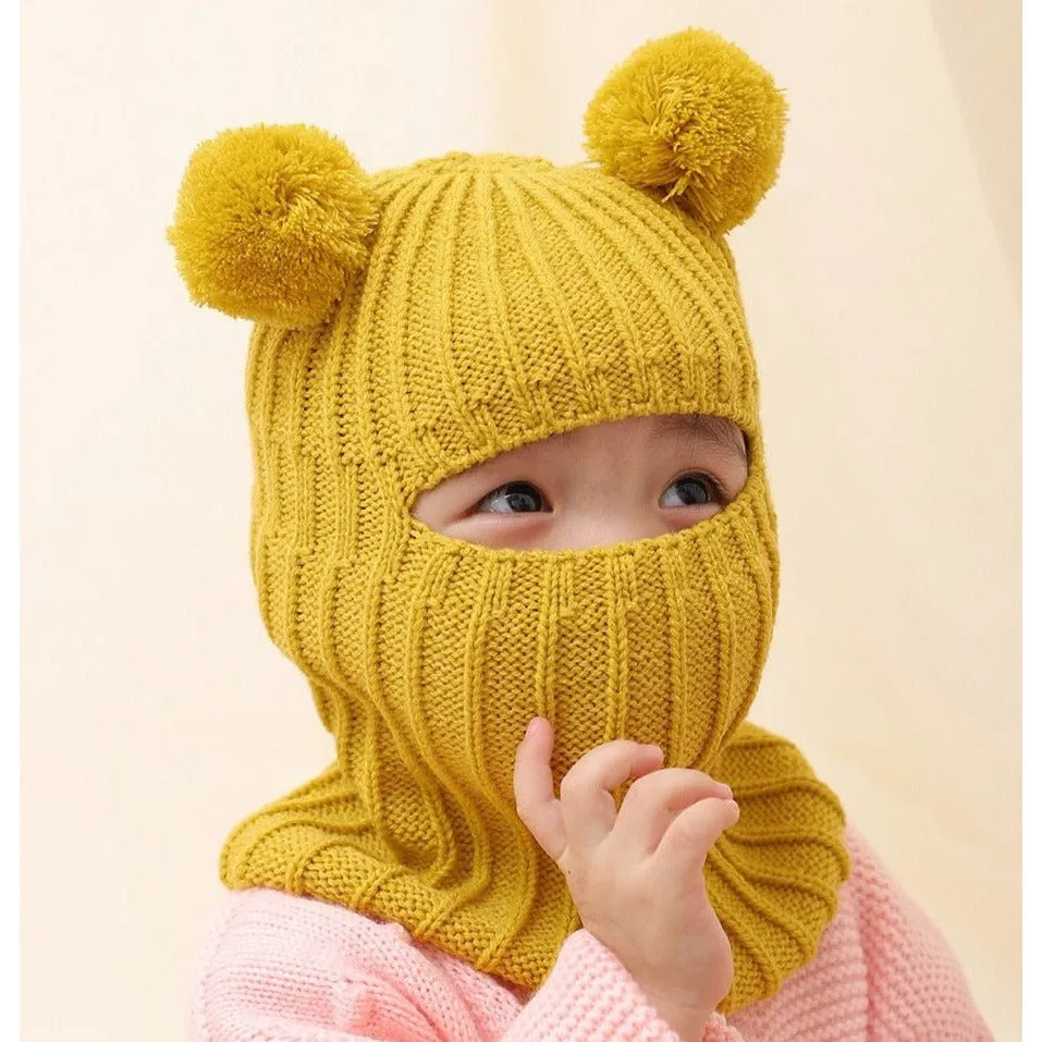 Full Face Pompom Hat