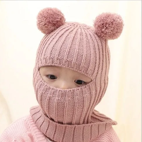 Full Face Pompom Hat