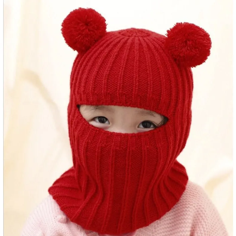 Full Face Pompom Hat