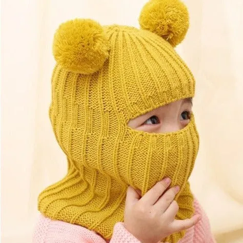 Full Face Pompom Hat