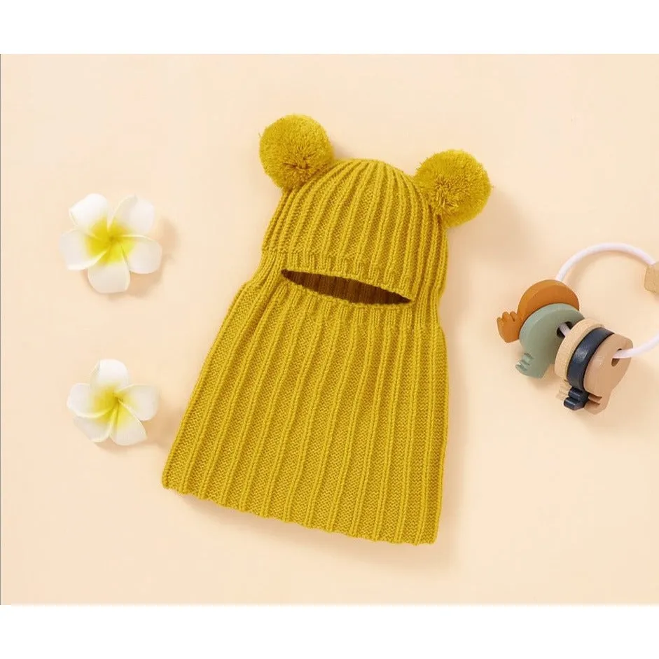 Full Face Pompom Hat
