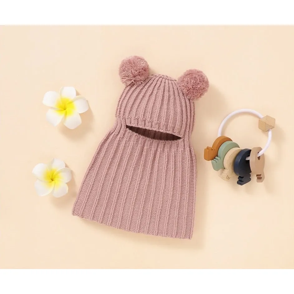 Full Face Pompom Hat