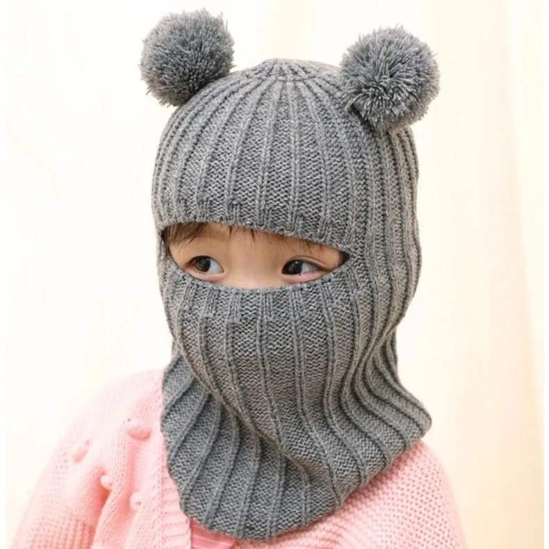 Full Face Pompom Hat