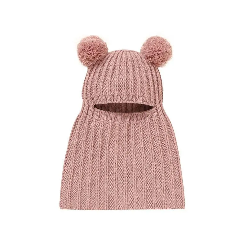 Full Face Pompom Hat