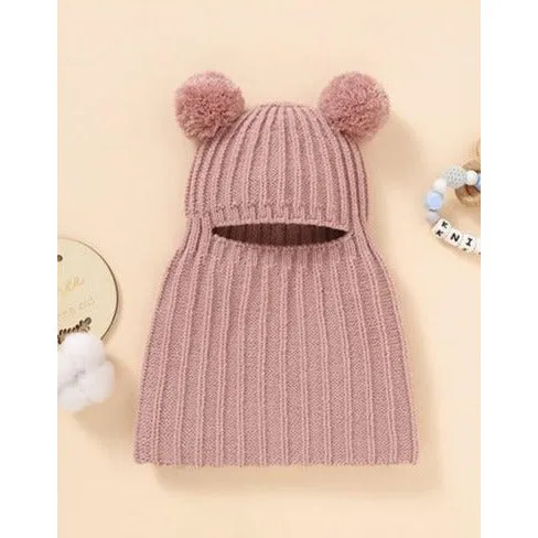 Full Face Pompom Hat