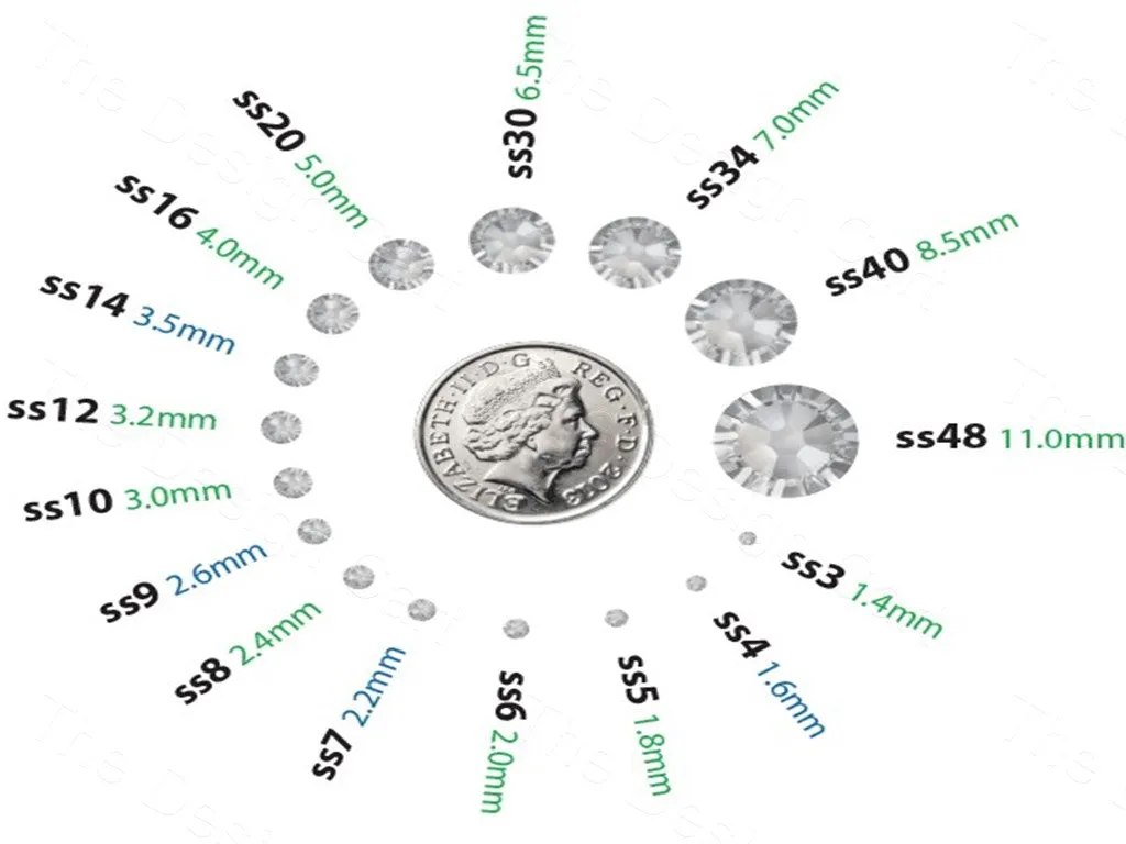 Greige Premium Quality Hotfix Rhinestones